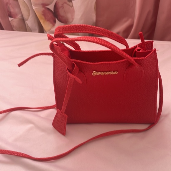 Mini red shoulder crossbody bag - Picture 2 of 6